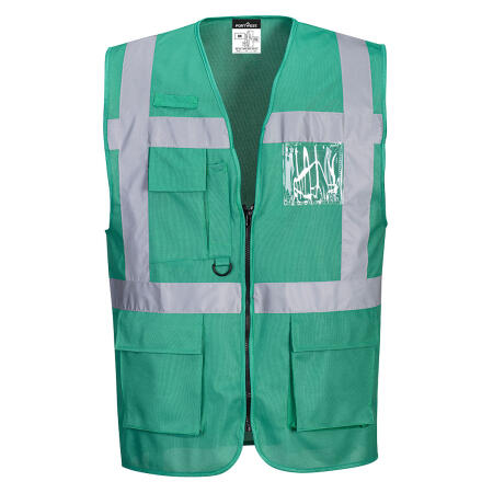 F476 Iona Executive Vest Bottle Green