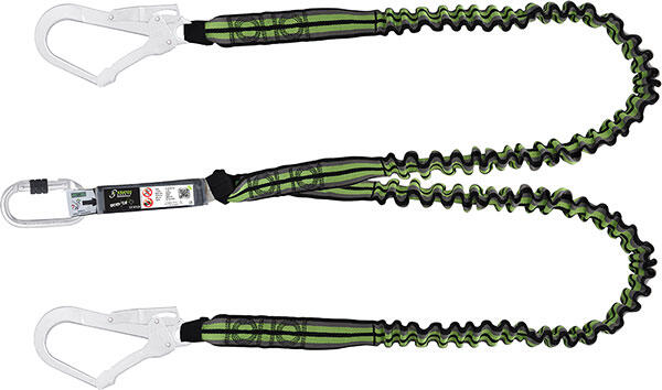 Kratos 1.5Mtr Lanyard Shock Absorber Black/Green
