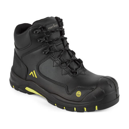 FC18 Composite Action Leather Mid Boot S3S ESD HRO SR SC FO Black/Yellow