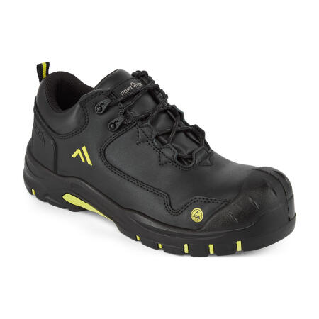 FC19 Composite Action Leather Low Shoe S3S ESD HRO SR SC FO Black/Yellow