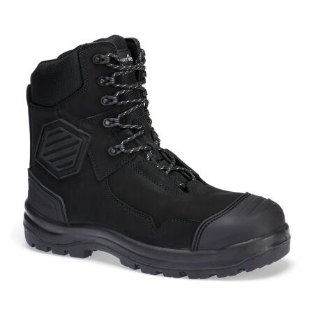 FD22 Composite Leather Shin Boot S3S HRO FO SC HI CI AN LG SR Black