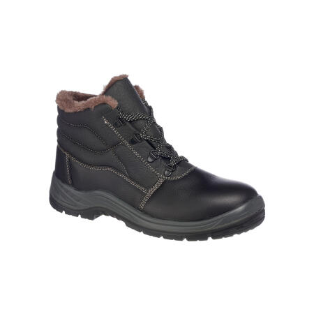 FD33 Steel Leather Winter Ankle Boot S3 SRC  Black