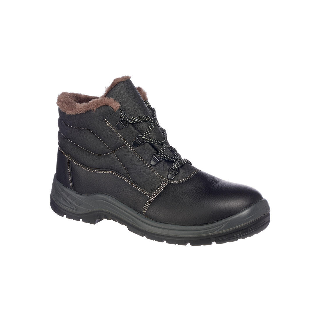 FD33 Steel Leather Winter Ankle Boot S3 SRC Black