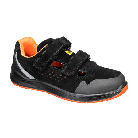 FE08 Steel Cow Suede Sandal S1P ESD SR FO Black/Grey