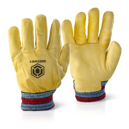 Beeswift Freezer Gloves One Piece Back Yellow