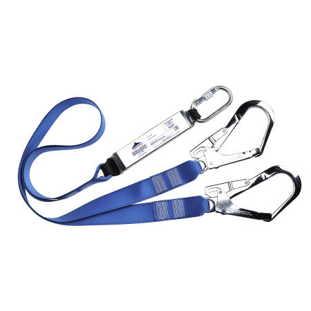 FP51 Double Webbing 1.8m Lanyard With Shock Absorber Royal Blue
