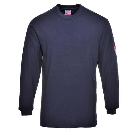 Portwest FR11 Modaflame Knit FR Long Sleeve T-Shirt Navy