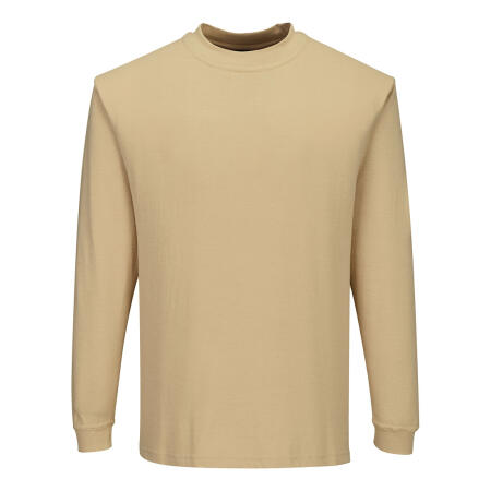FR11 Modaflame Knit FR Long Sleeve T-Shirt Tan