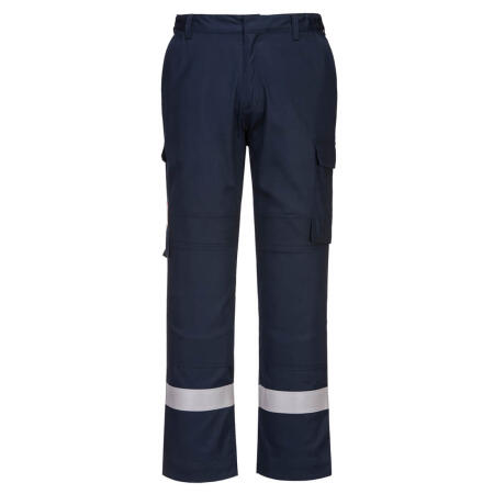 Portwest FR401 Bizflame Work Lightweight Stretch Panelled FR Trousers Navy