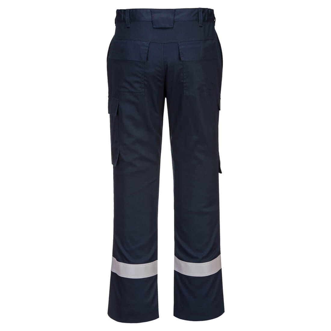 FR401 Bizflame Work Lightweight Stretch Panelled FR Trousers Navy - Image 2