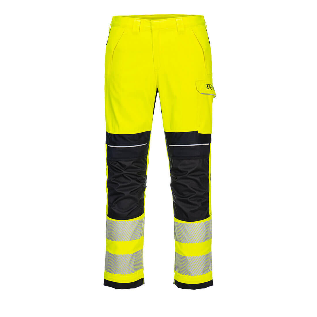 FR406 PW3 Modaflame Work Hi-Vis Multi-Norm FR Trousers Yellow/Black