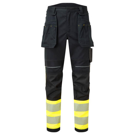 FR416 PW3 Modaflame Work Hi-Vis Class 1 FR Holster Trousers Yellow/Black