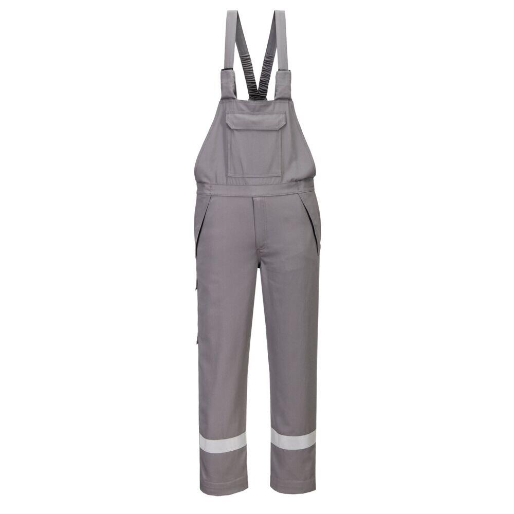 FR418 Bizflame Work+ FR Bib and Brace Grey