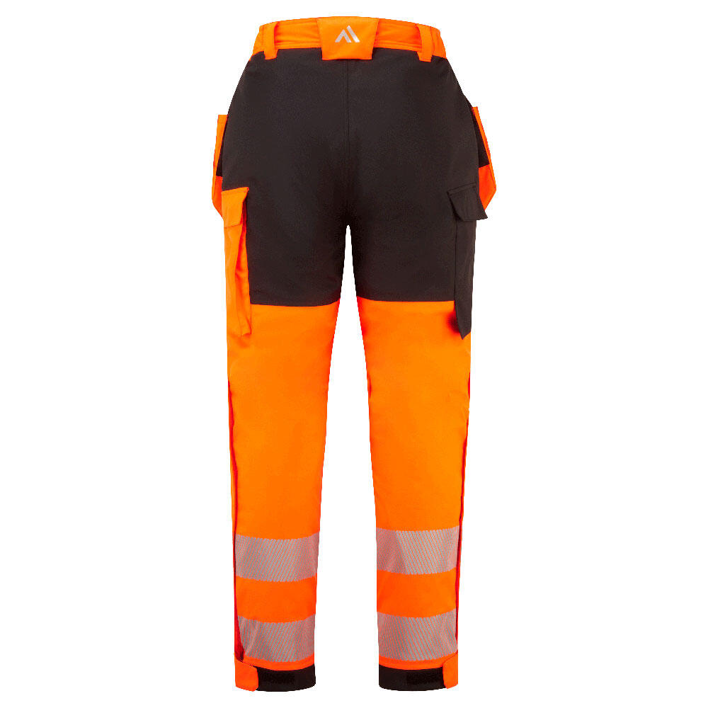FR427 PW3 Modaflame Rain+ Hi-Vis FR Winter Holster Trousers Orange/Black - Image 2