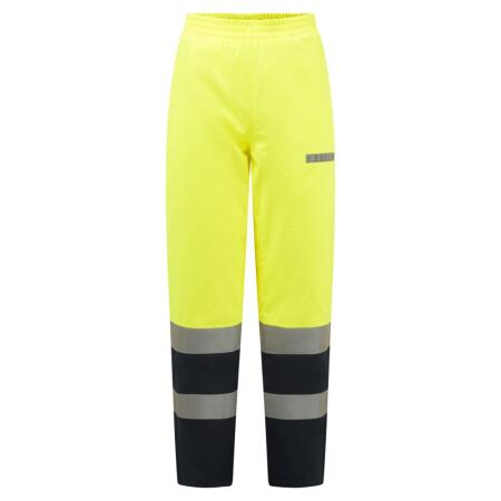 FR434 Bizflame Rain+ Hi-Vis Multi-Norm Contrast FR Winter Trousers Yellow/Navy