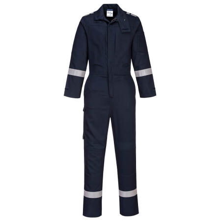 FR501 Bizflame Work Stretch Panelled FR Coverall Navy