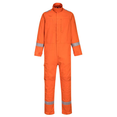 FR502 Bizflame Work Lightweight Stretch Panelled FR Coverall Orange