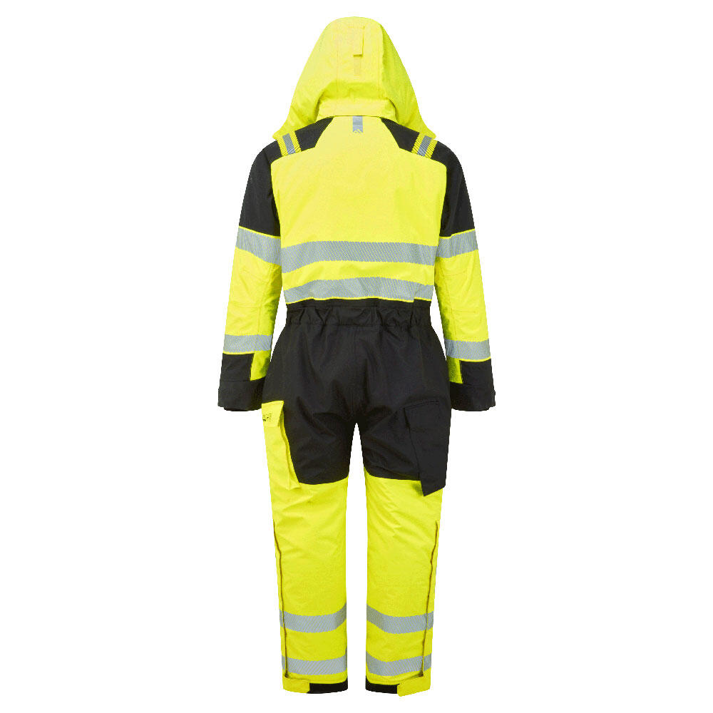 FR516 PW3 Modaflame Rain+ Hi-Vis Multi-Norm FR Winter Coverall Yellow/Black - Image 2