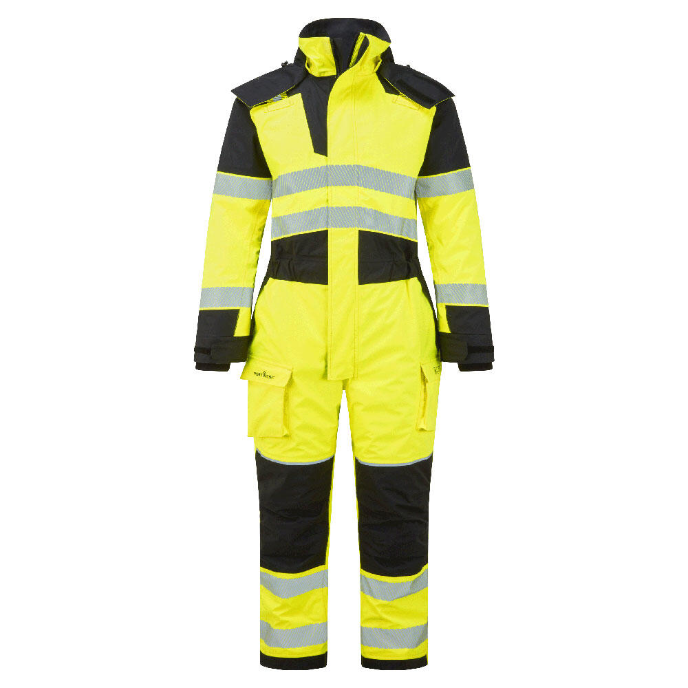 FR516 PW3 Modaflame Rain+ Hi-Vis Multi-Norm FR Winter Coverall Yellow/Black