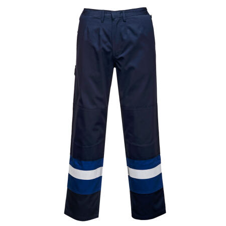 FR56 Bizflame Work Two Tone FR Trousers Navy/Royal