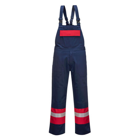 FR57 Bizflame Work Two Tone FR Bib and Brace Navy