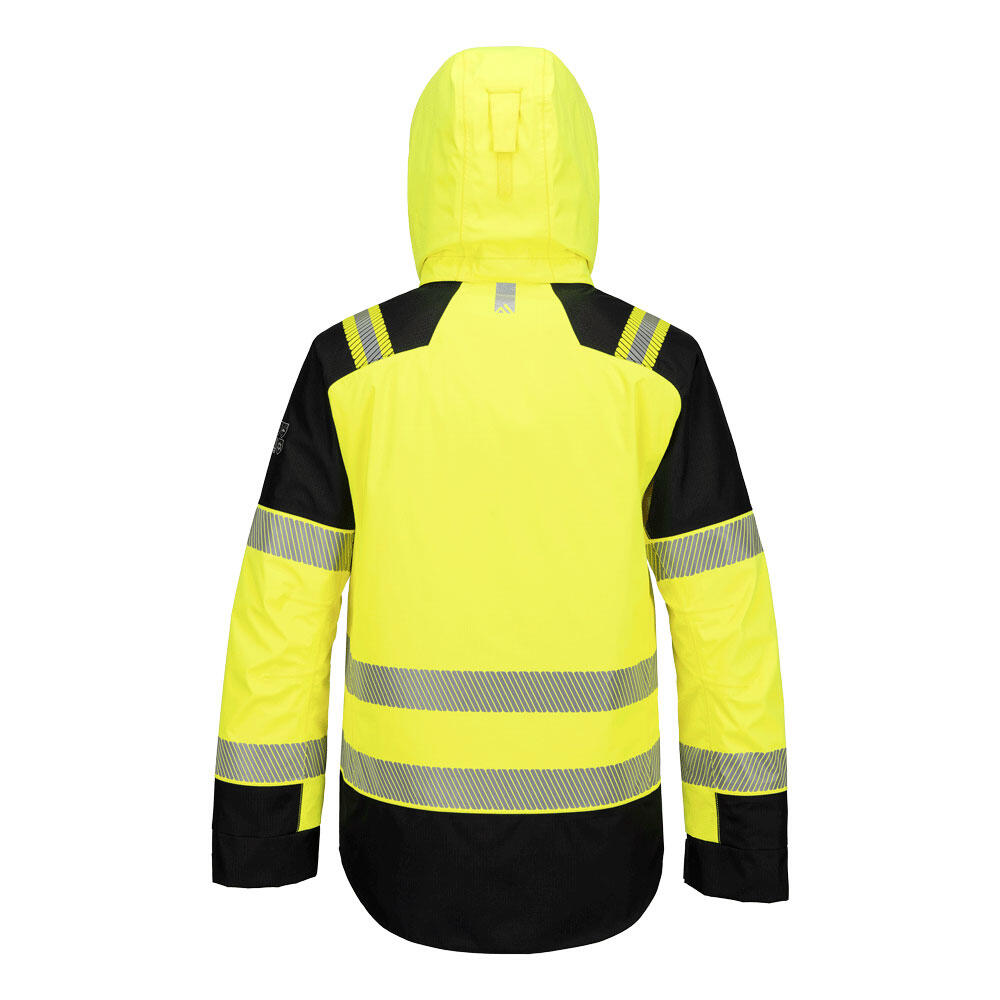 FR606 PW3 Modaflame Rain+ Hi-Vis Multi-Norm FR Winter Jacket Yellow/Black - Image 2