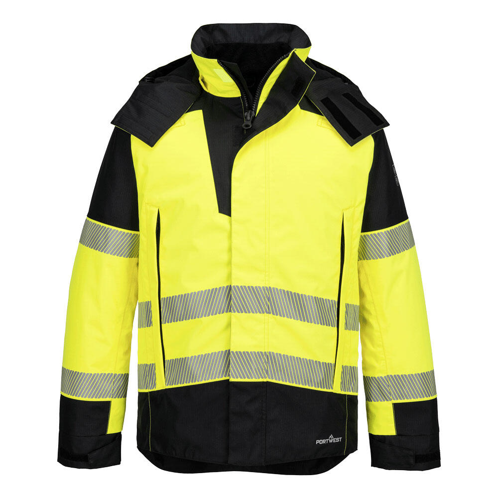 FR606 PW3 Modaflame Rain+ Hi-Vis Multi-Norm FR Winter Jacket Yellow/Black