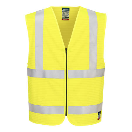 FR615 Bizflame Hi-Vis FR Zip Vest Yellow