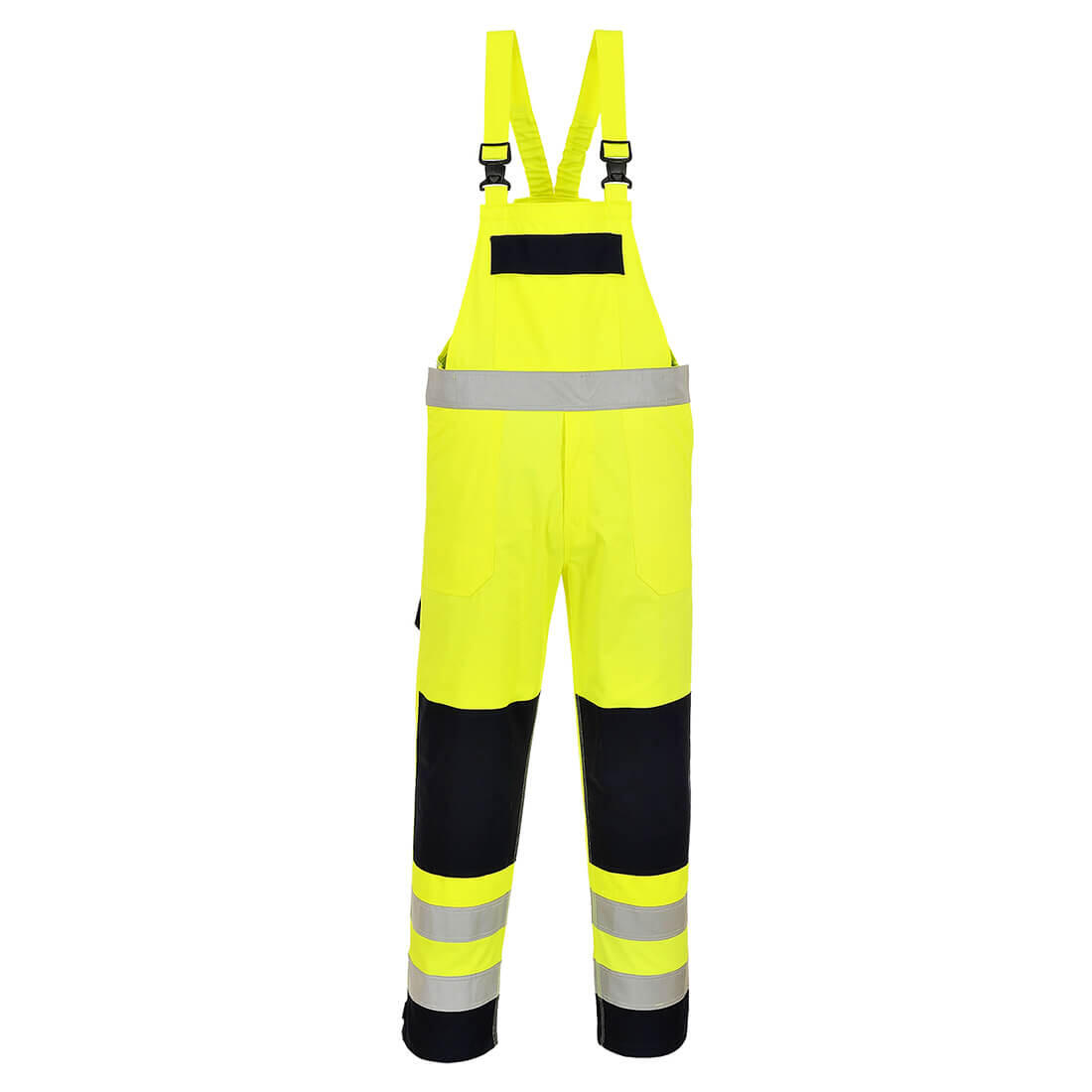 FR63 Bizflame Work Hi-Vis Multi-Norm Contrast FR Bib and Brace Yellow/Navy