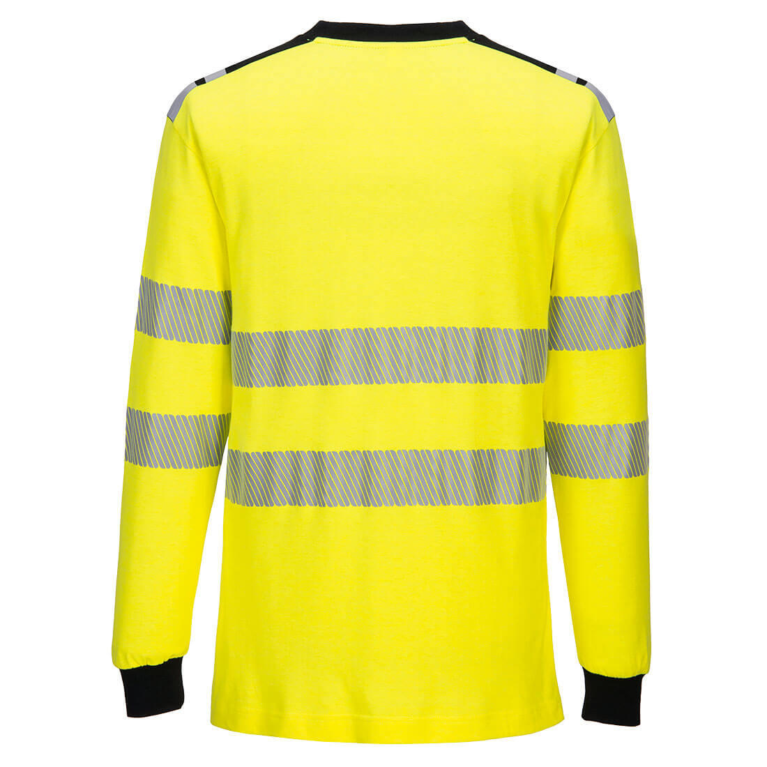 FR701 PW3 Modaflame Knit Hi-Vis FR Long Sleeve T-Shirt Yellow/Black - Image 2