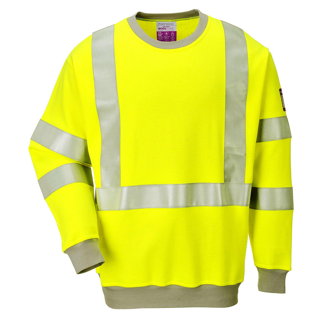 FR72 Modaflame Knit Hi-Vis FR Sweatshirt Yellow
