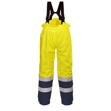 Portwest FR78 Bizflame Multi Arc Hi-Vis Trouser Yellow/Navy