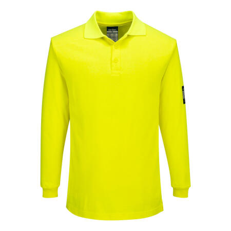 FR805 Modaflame Knit FR Long Sleeve Polo Shirt Yellow