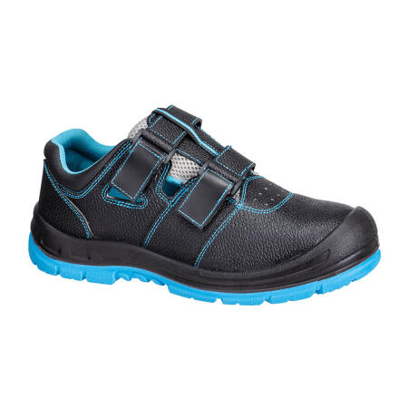 FS70 Steel Action Leather Sandal S1P SR FO Black/Blue