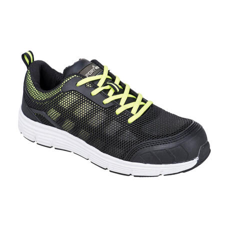 FT15 Steel Textile Trainer  S1P FO SR Black/Green