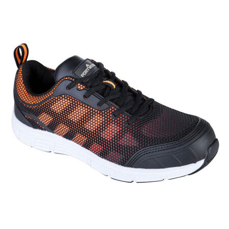 Portwest FT15 Steel Textile Trainer  S1P FO SR Black/Orange