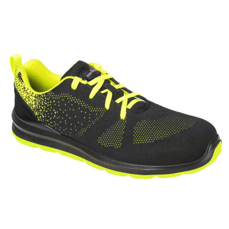 FT25 Steel Textile Trainer S1P FO SR Black/Green