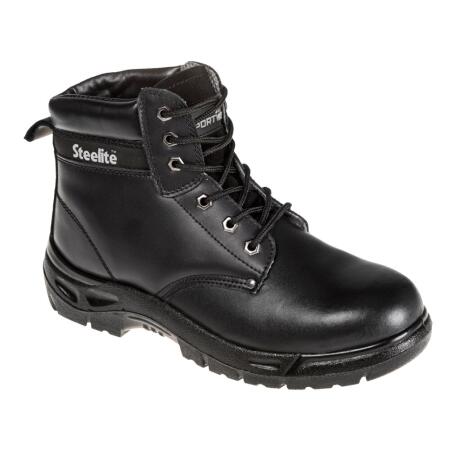 FW03 Steel Action Leather Ankle Boot S3 SR Black