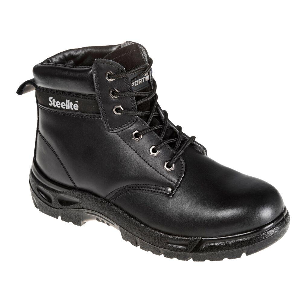 FW03 Steel Action Leather Ankle Boot S3 SR Black