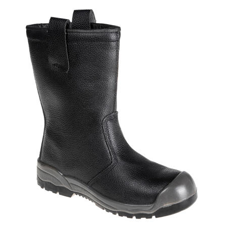 Portwest FW13 Steel Action Leather Rigger Boot S1P SR Black