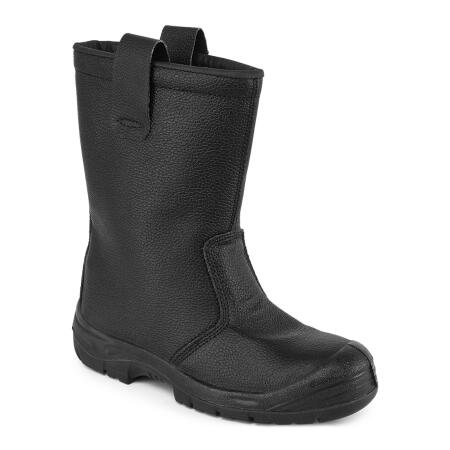 FW29 Steel Leather Rigger Boot S3 SR Black