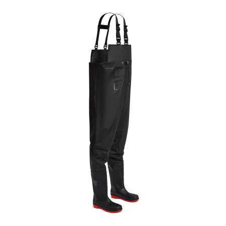 FW74 Steel PVC Chest Wader S5 FO  Black