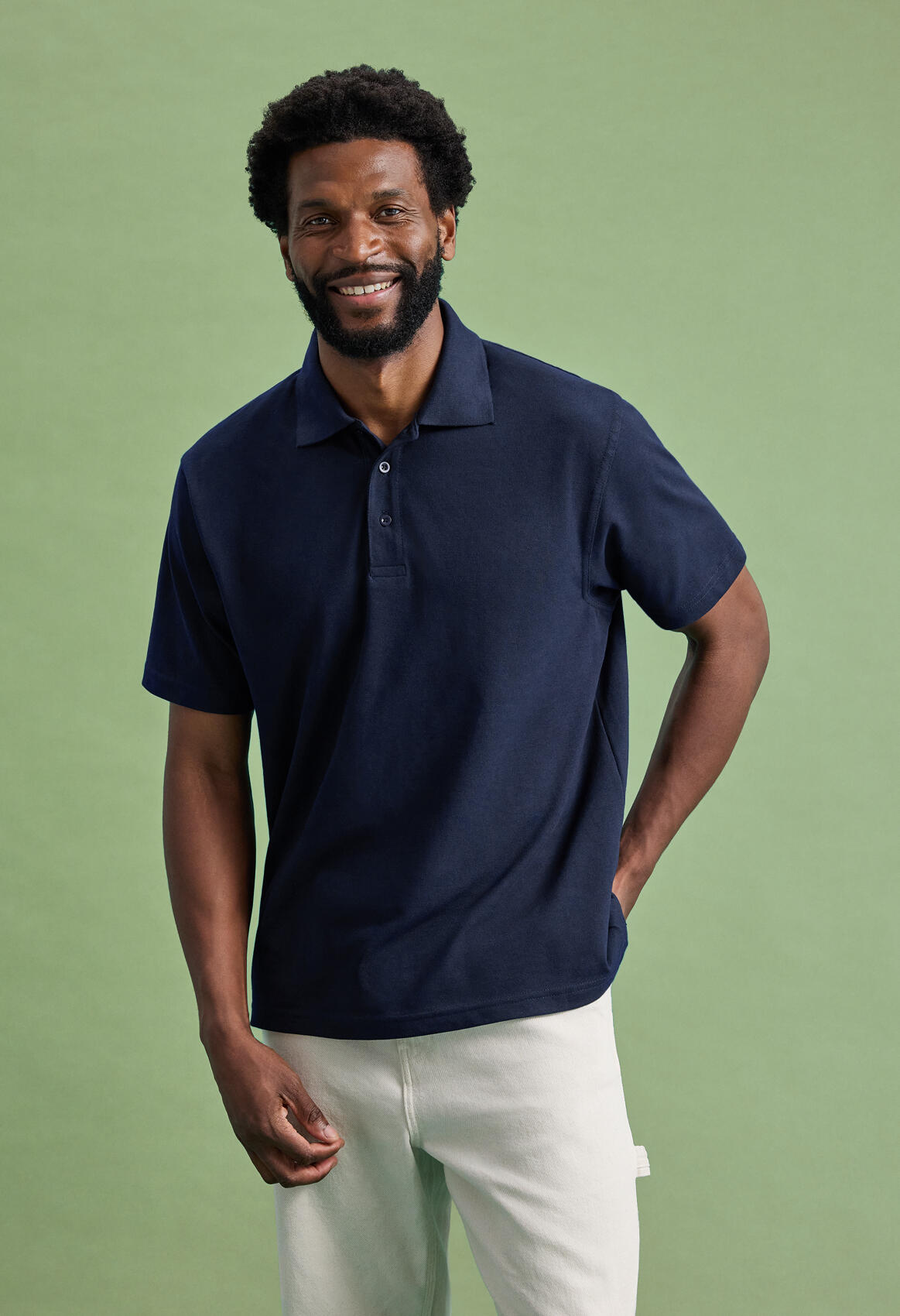 GR11 Navy Eco Poloshirt - Image 2