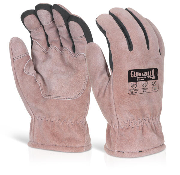 Beeswift Glovezilla Thermal Leather Gloves Brown