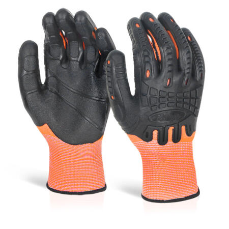 Beeswift Glovezilla Cut Resistant Fully Coated Impact Gloves Orange