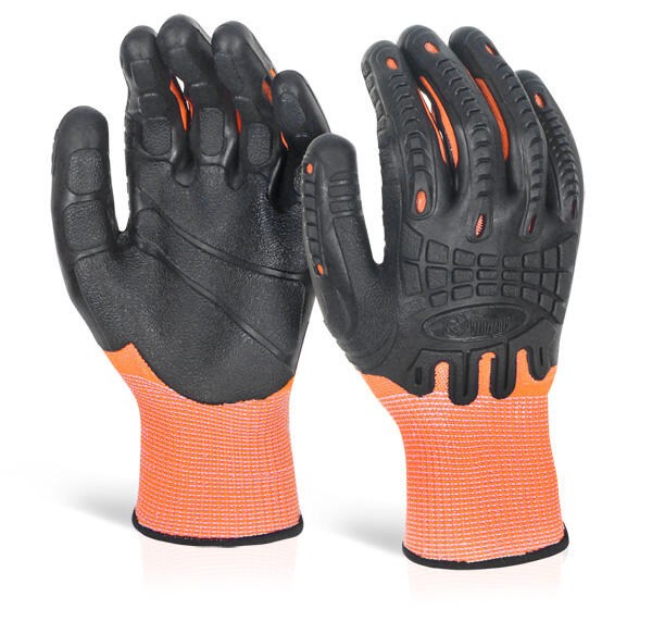 Beeswift Glovezilla Cut Resistant Fully Coated Impact Gloves Orange
