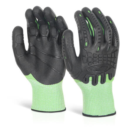 Beeswift Glovezilla Cut Resistant Fully Coated Impact Gloves Green