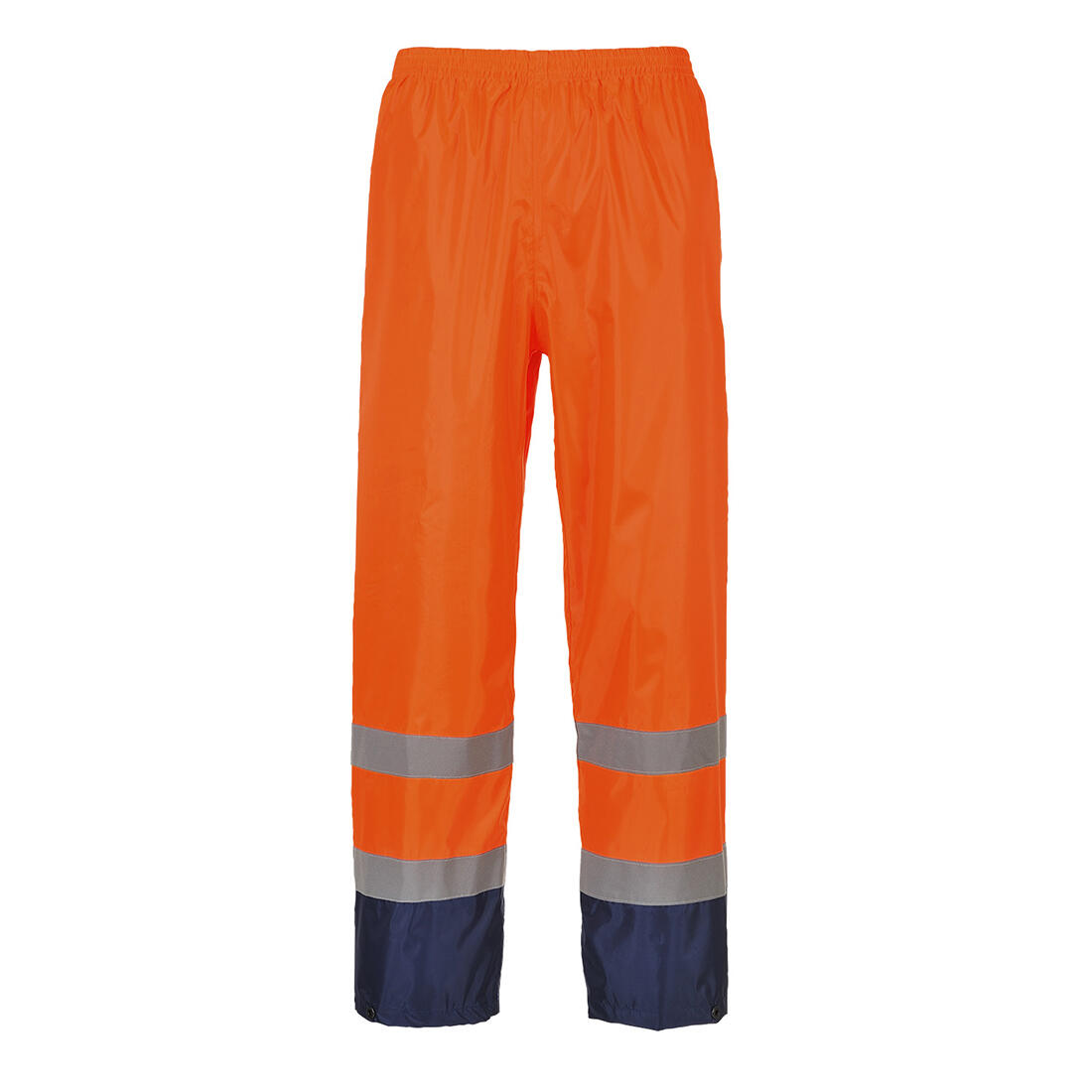 H444 Hi-Vis Contrast Classic Rain Trousers Orange/Navy