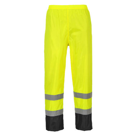 H444 Hi-Vis Contrast Classic Rain Trousers Yellow/Black