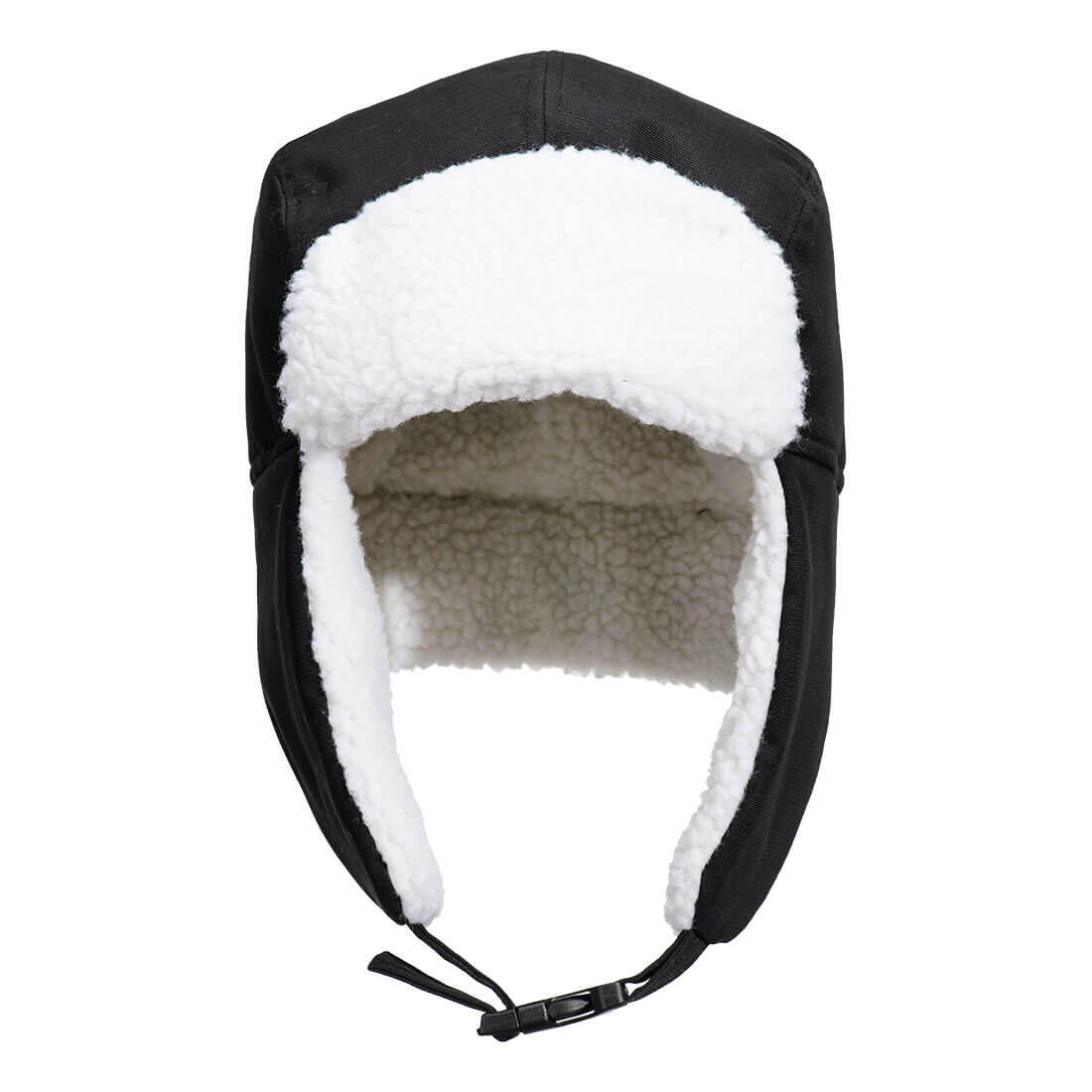 HA33 Sherpa Lined Trapper Hat Black